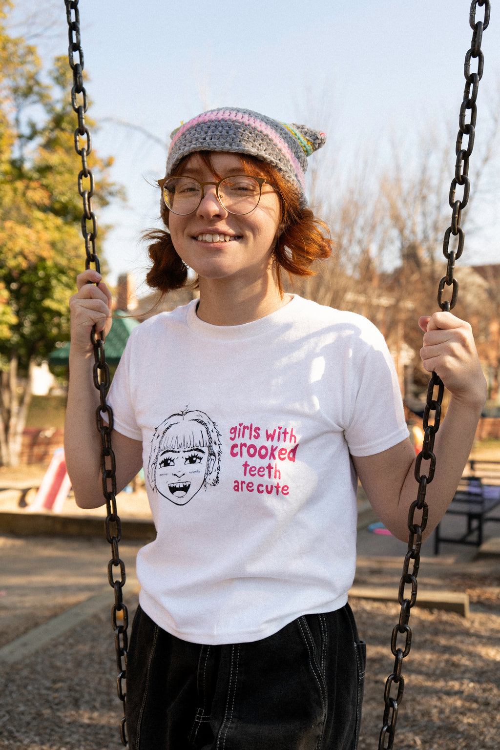 "Girls With Crooked Teeth Are Cute" Tee