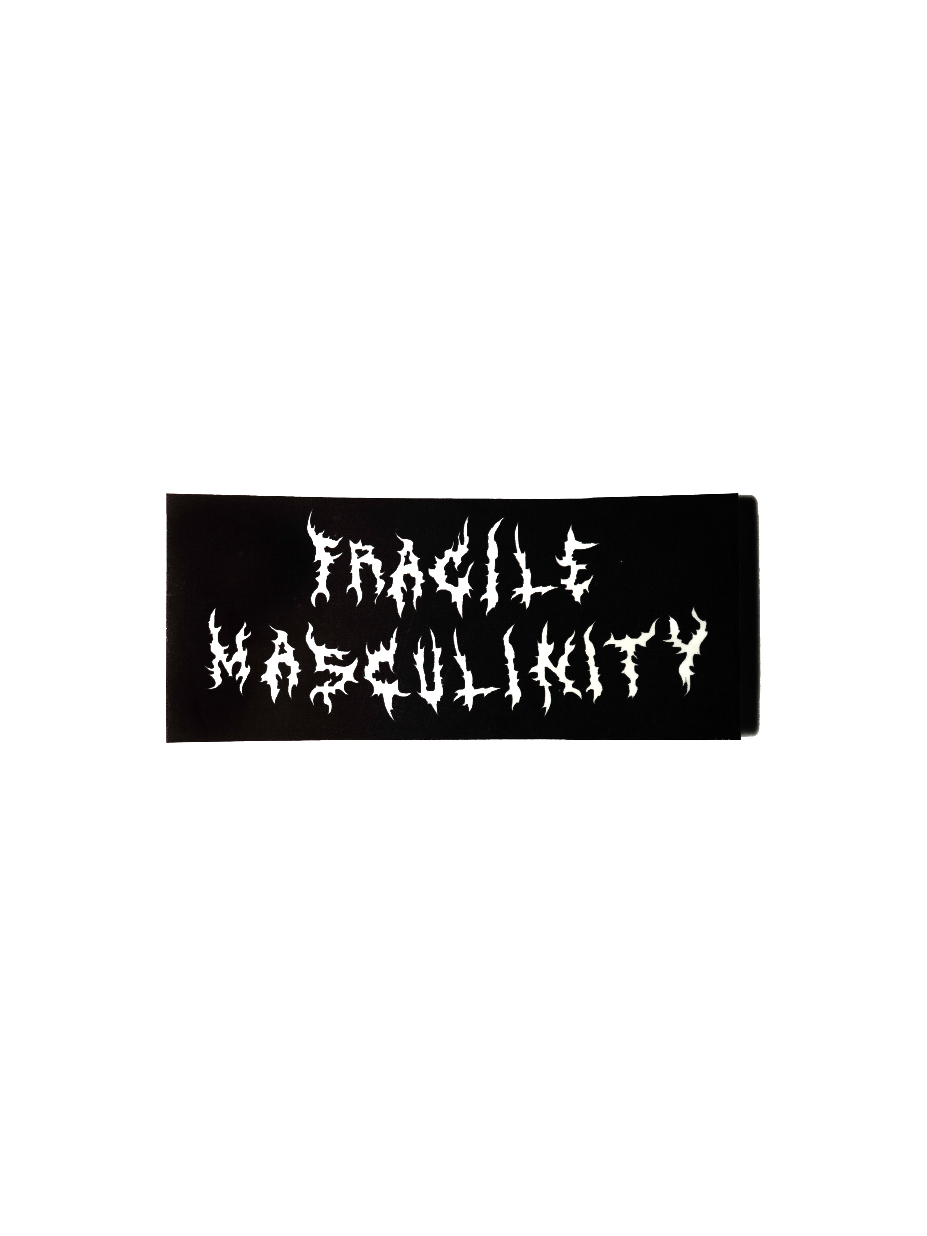 Metal Logo Bumper Sticker (Black)