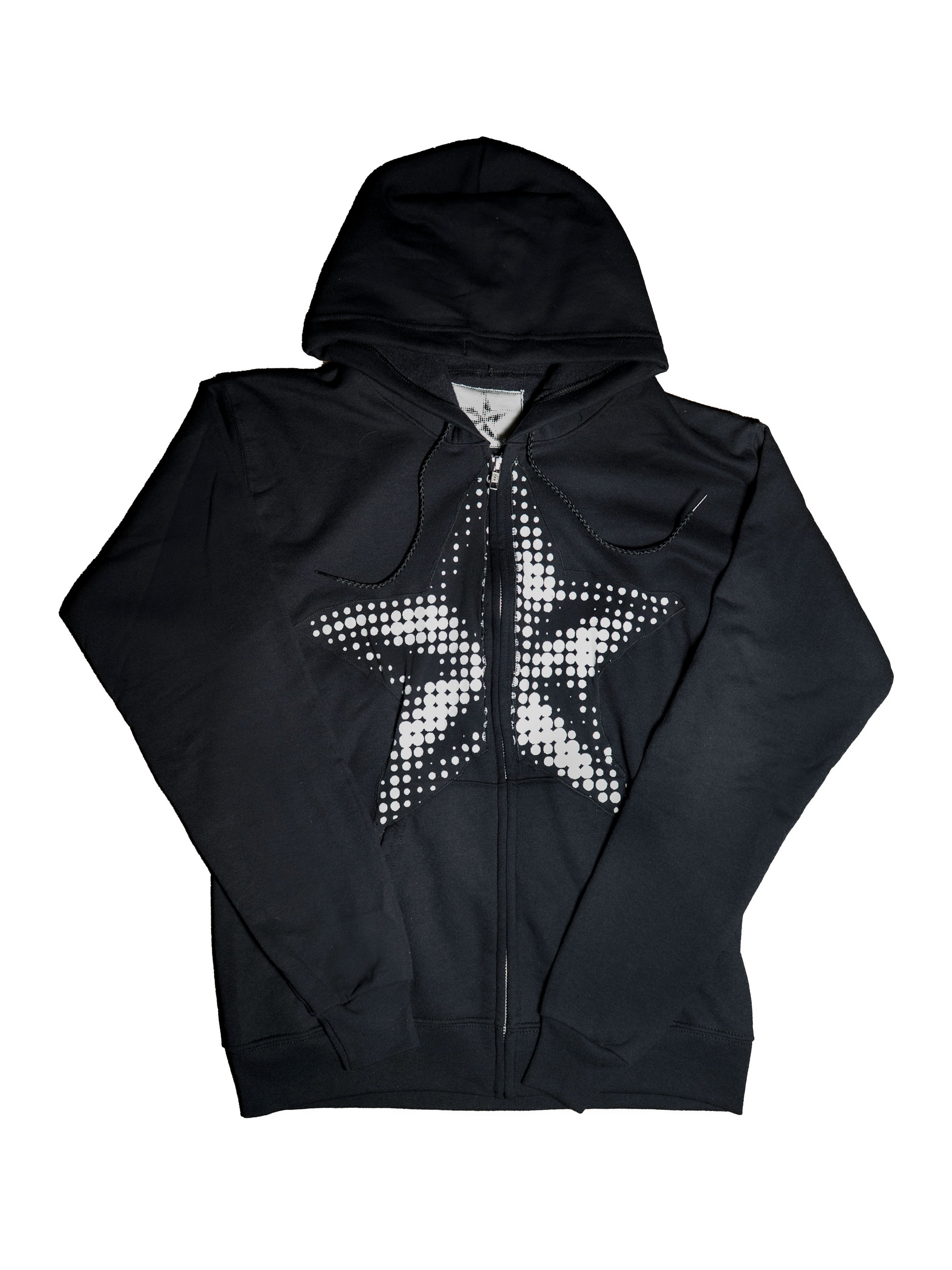 Sewn Star Hoodie (Black)