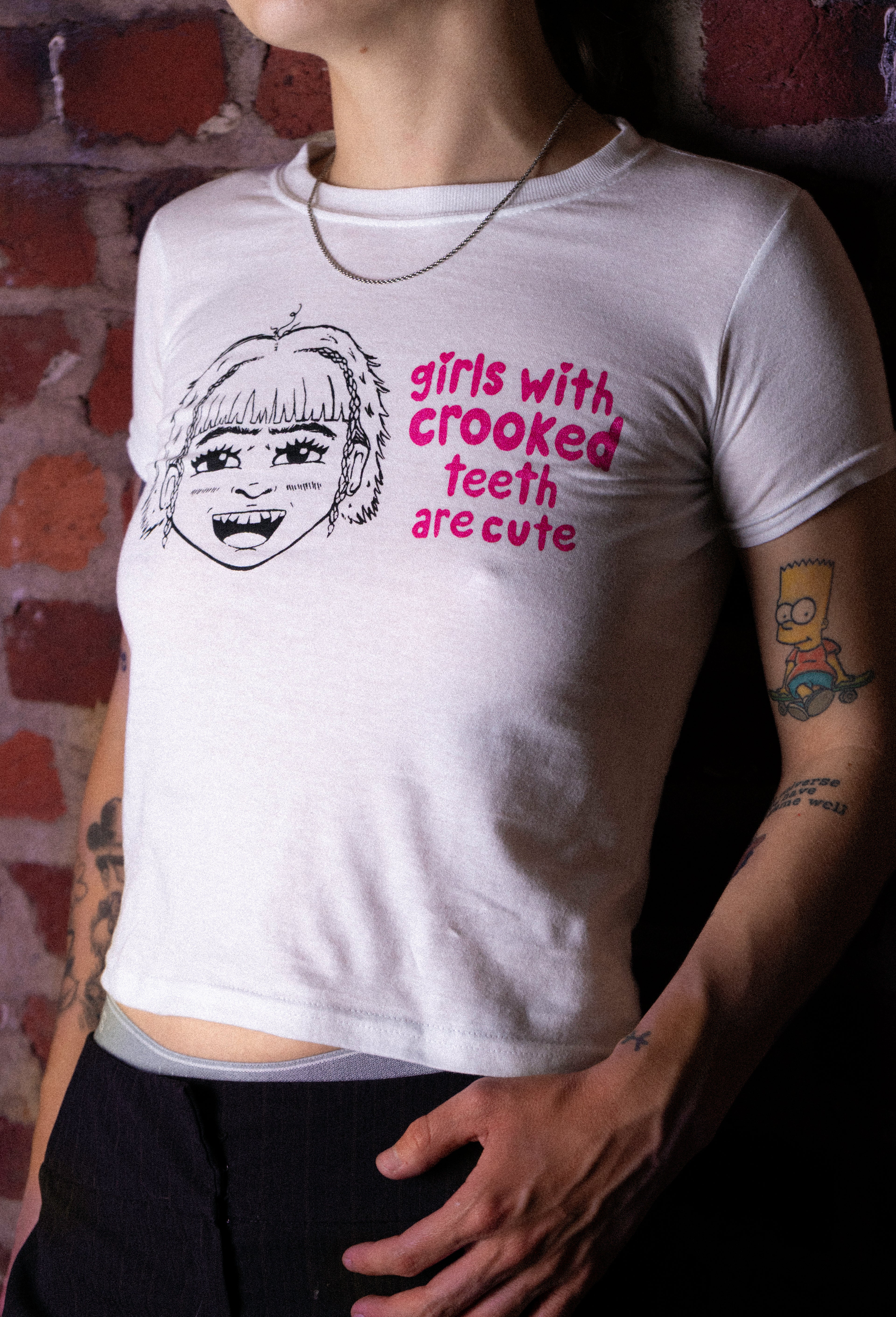 "Girls With Crooked Teeth Are Cute" Tee