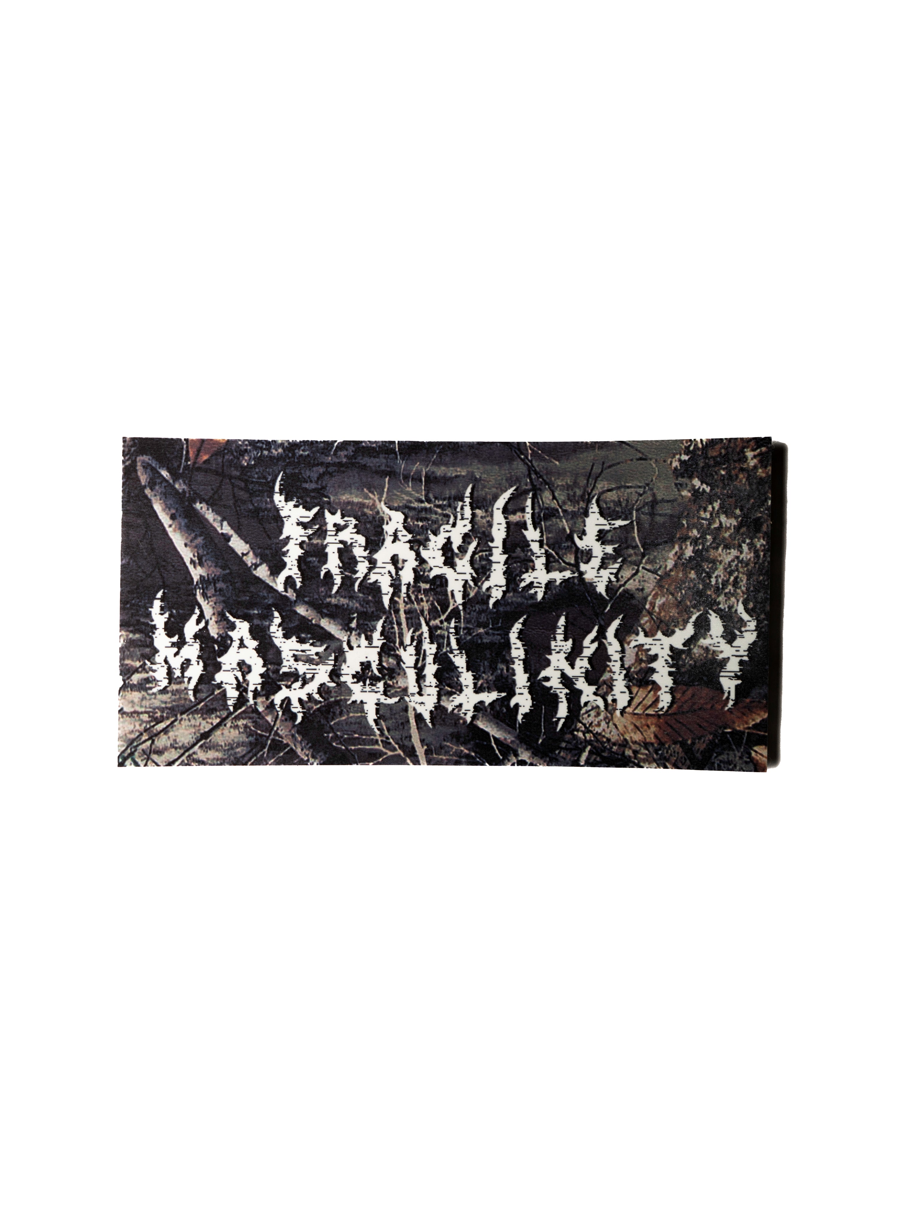 Camo Metal Logo Bumper Sticker