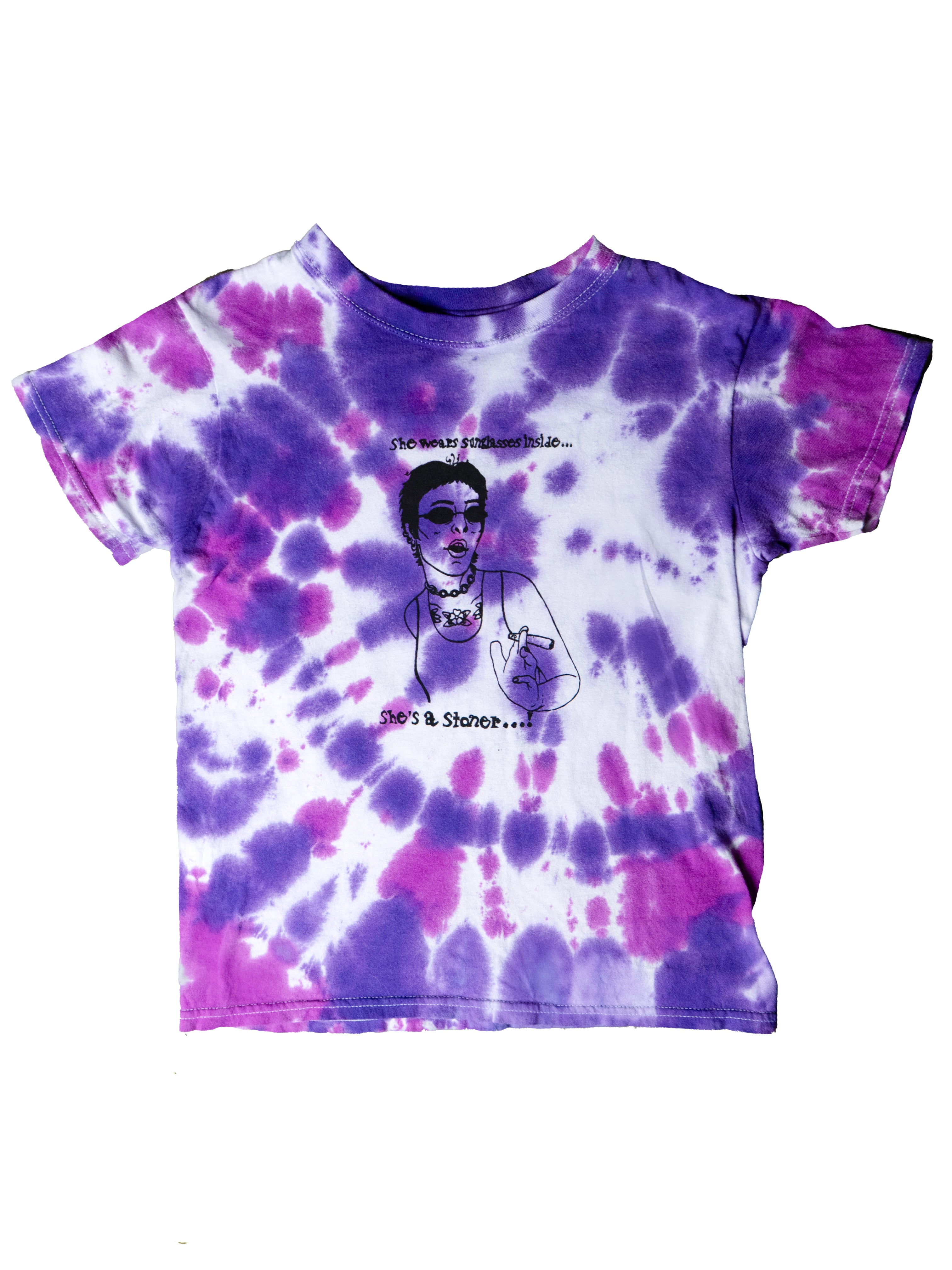 Stoner Girl Purple Swirl Tie Dye Tee
